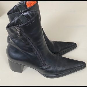 Harley Davidson Leather Ankle Boots Size 8.5